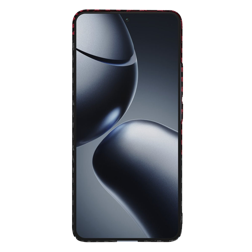 Funda para Xiaomi 14T Pro, Techsuit, Carbonite FiberShell, Negra Roja