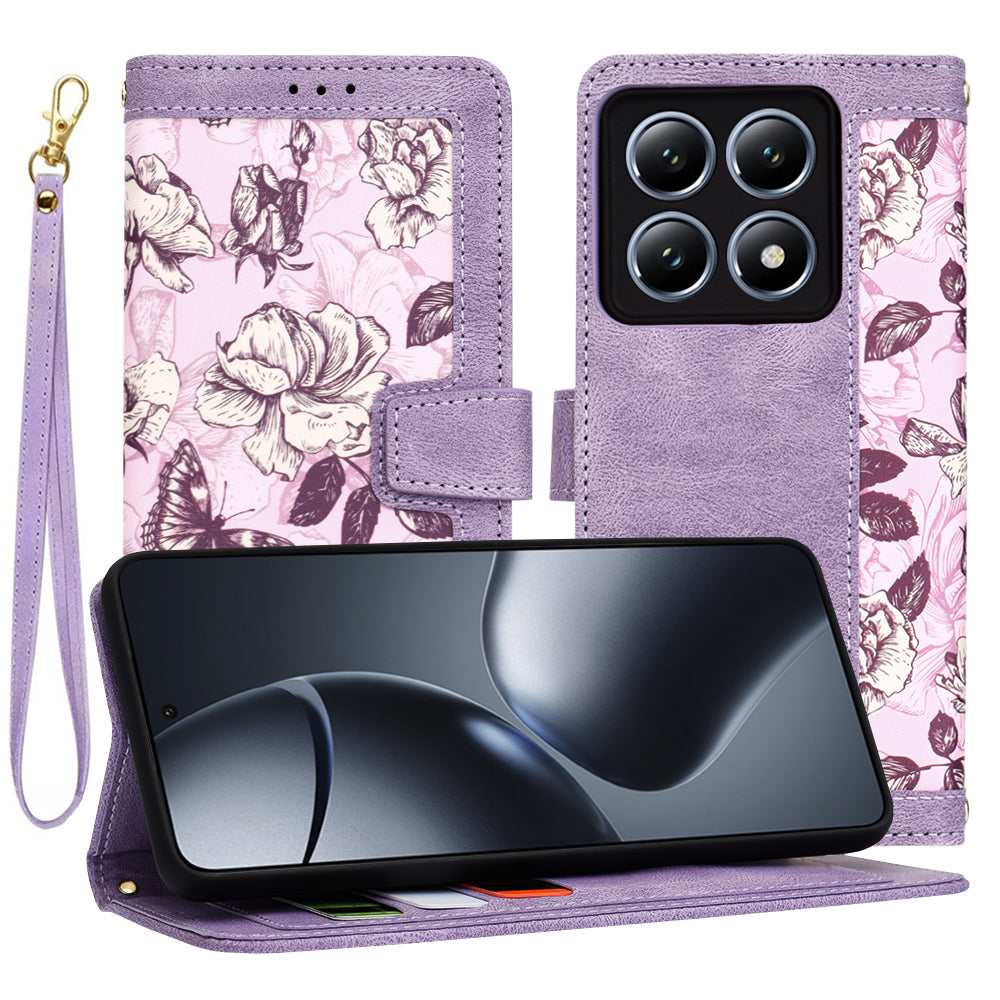 Funda para Xiaomi 14T Pro, Techsuit, FlipCraft, Morado