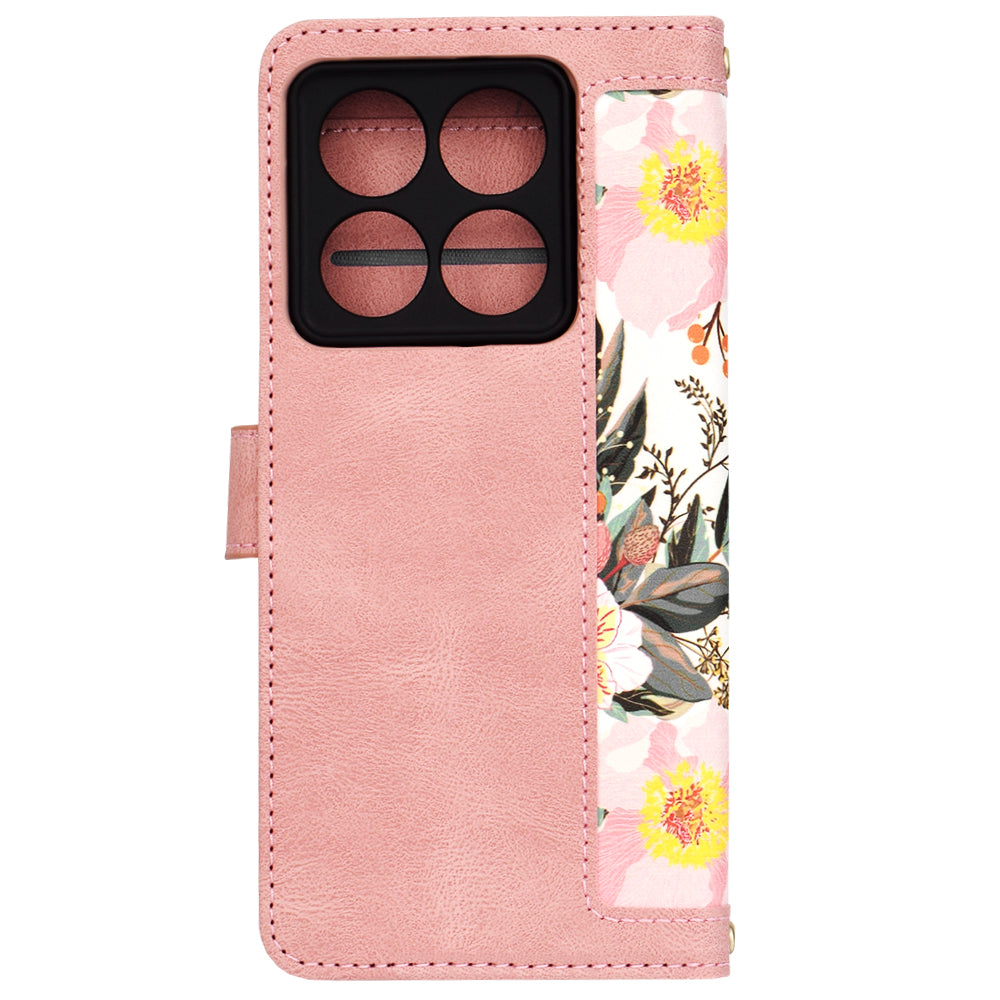 Funda para Xiaomi 14T Pro, Techsuit, FlipCraft, Rosa