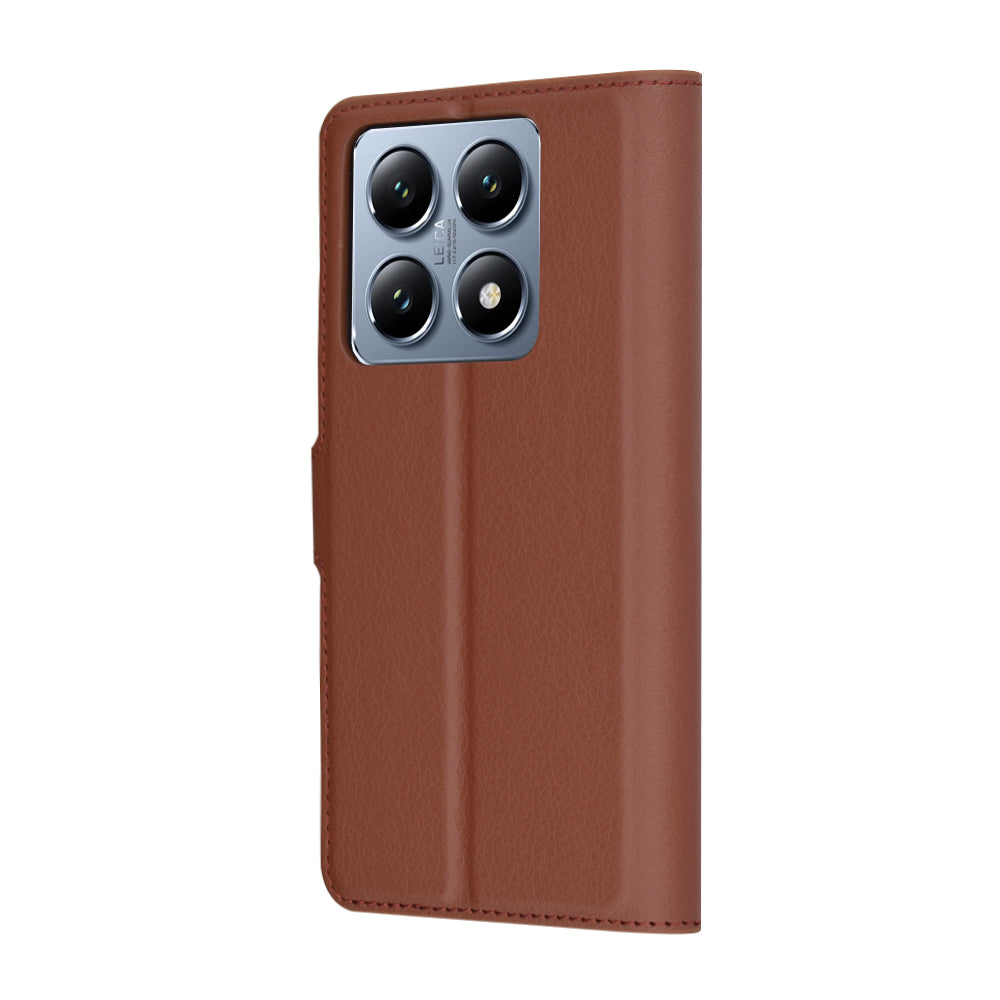 Funda para Xiaomi 14T Pro, Techsuit, Leather Folio, Marrón