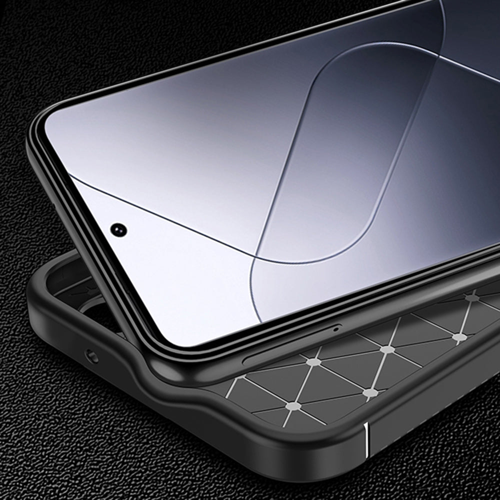 Funda para Xiaomi 15 Pro, Techsuit, Fibra de Carbon, Negra