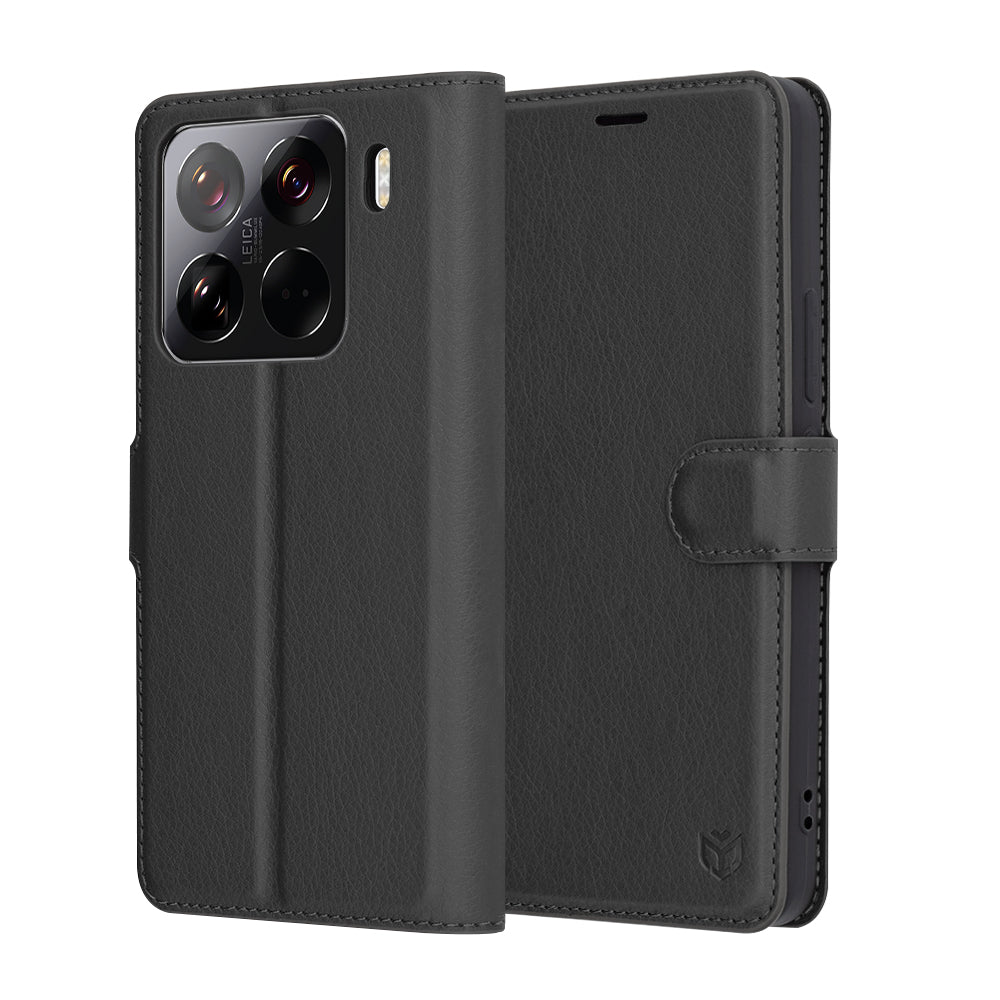 Funda para Xiaomi 15 Pro, Techsuit, Leather Folio, Negra