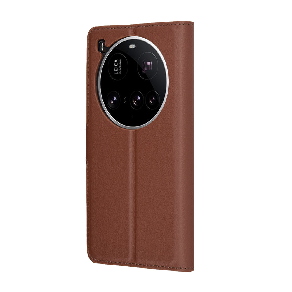 Funda para Xiaomi 15 Ultra, Techsuit, Leather Folio, Marrón