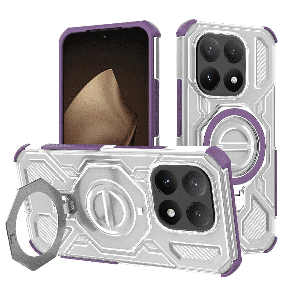 Funda para Xiaomi 15T, Techsuit, Carbon Shield Pro, Morado