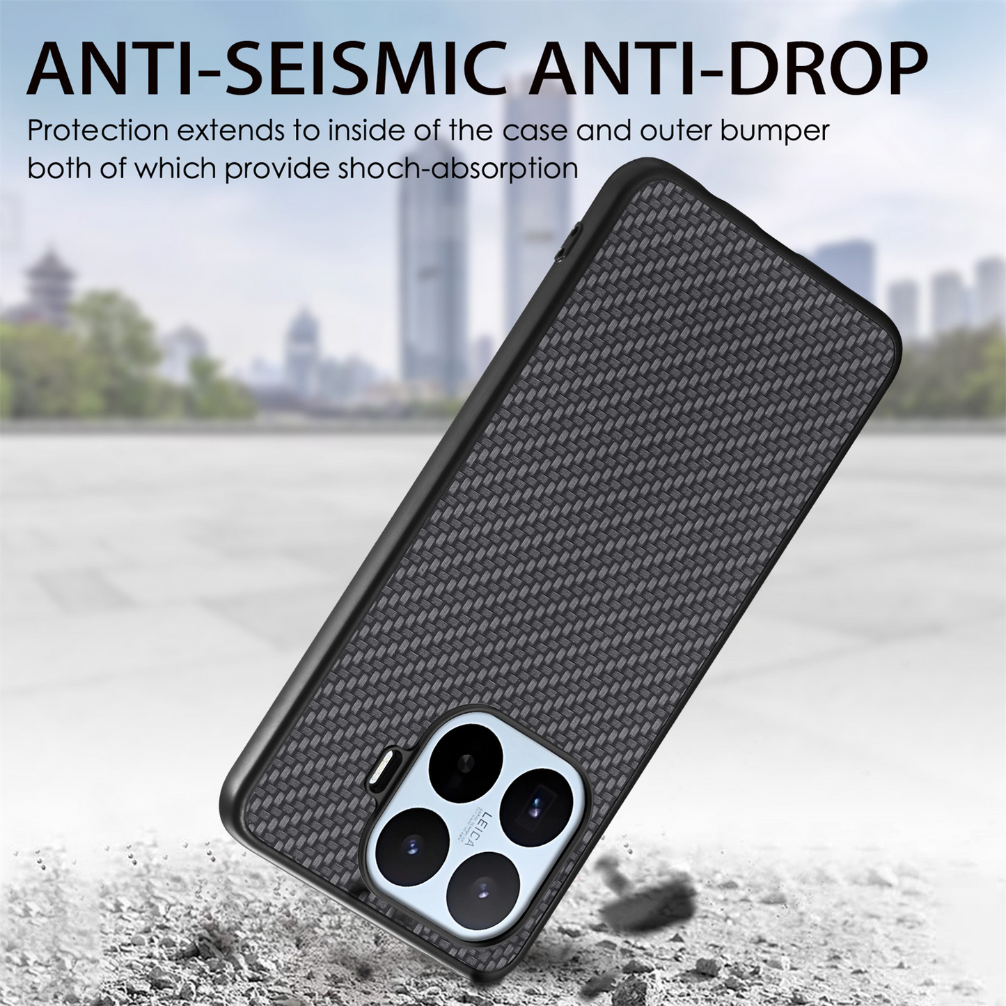 Funda para Xiaomi 17T, OEM, Carbono, Negra