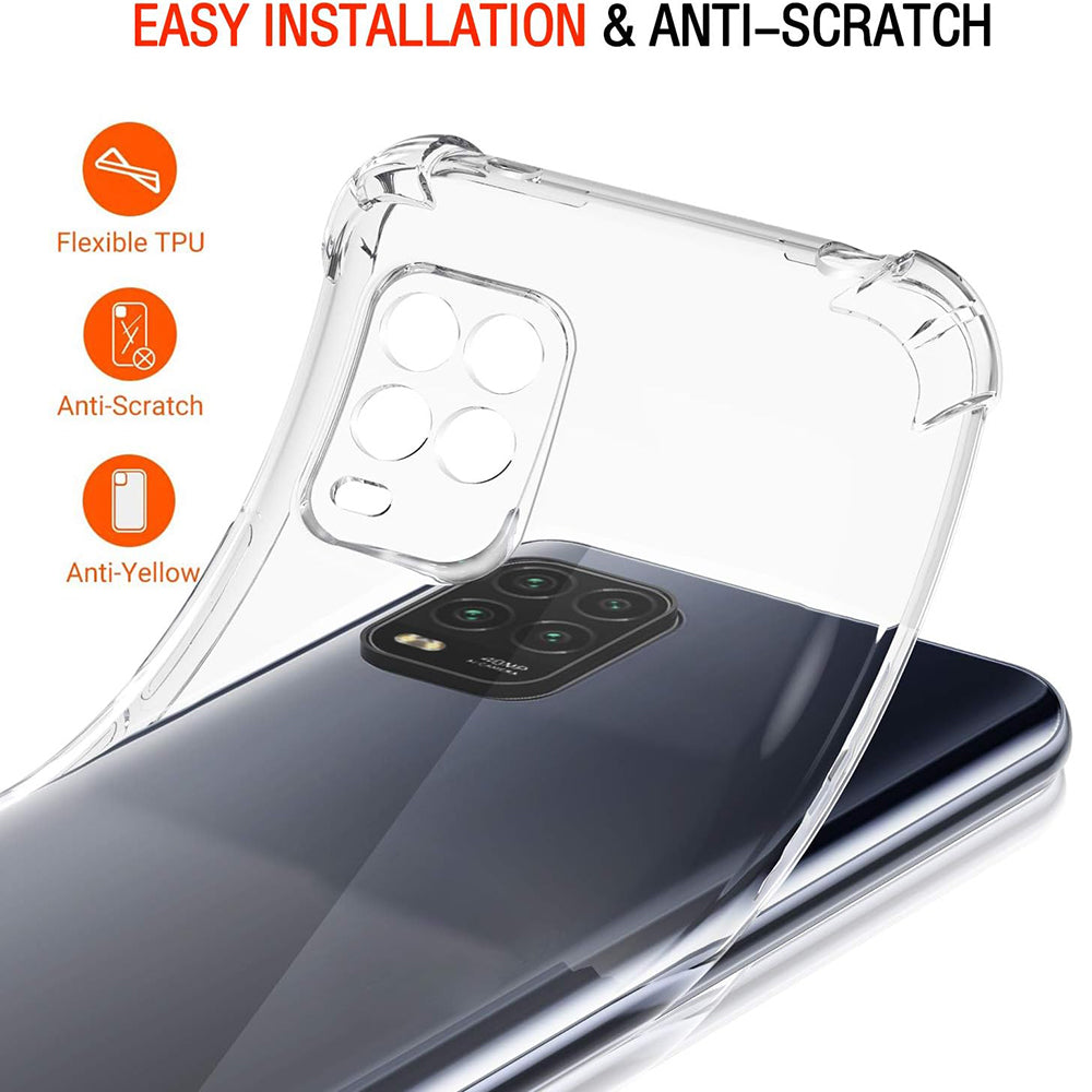 Funda para Xiaomi Mi 10 Lite 5G, Techsuit, Antigolpes Transparente, Transparente