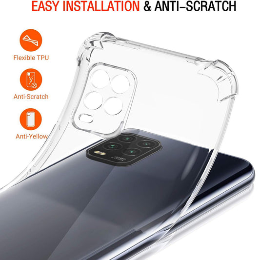 Funda para Xiaomi Mi 10 Lite 5G, Techsuit, Antigolpes Transparente, Transparente