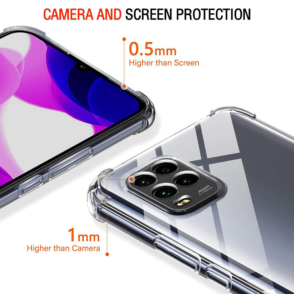 Funda para Xiaomi Mi 10 Lite 5G, Techsuit, Antigolpes Transparente, Transparente