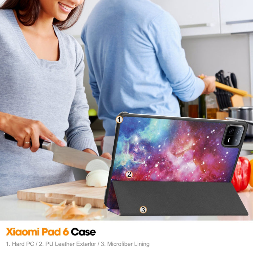 Funda para Xiaomi Pad 6 / 6 Pro, Techsuit, FoldPro Galaxy, Multicolor