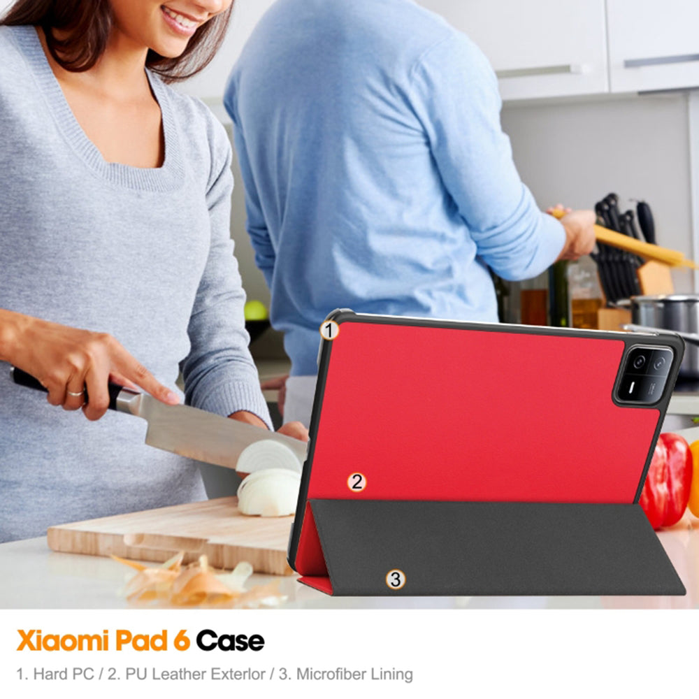 Funda para Xiaomi Pad 6 / 6 Pro, Techsuit, FoldPro, Roja