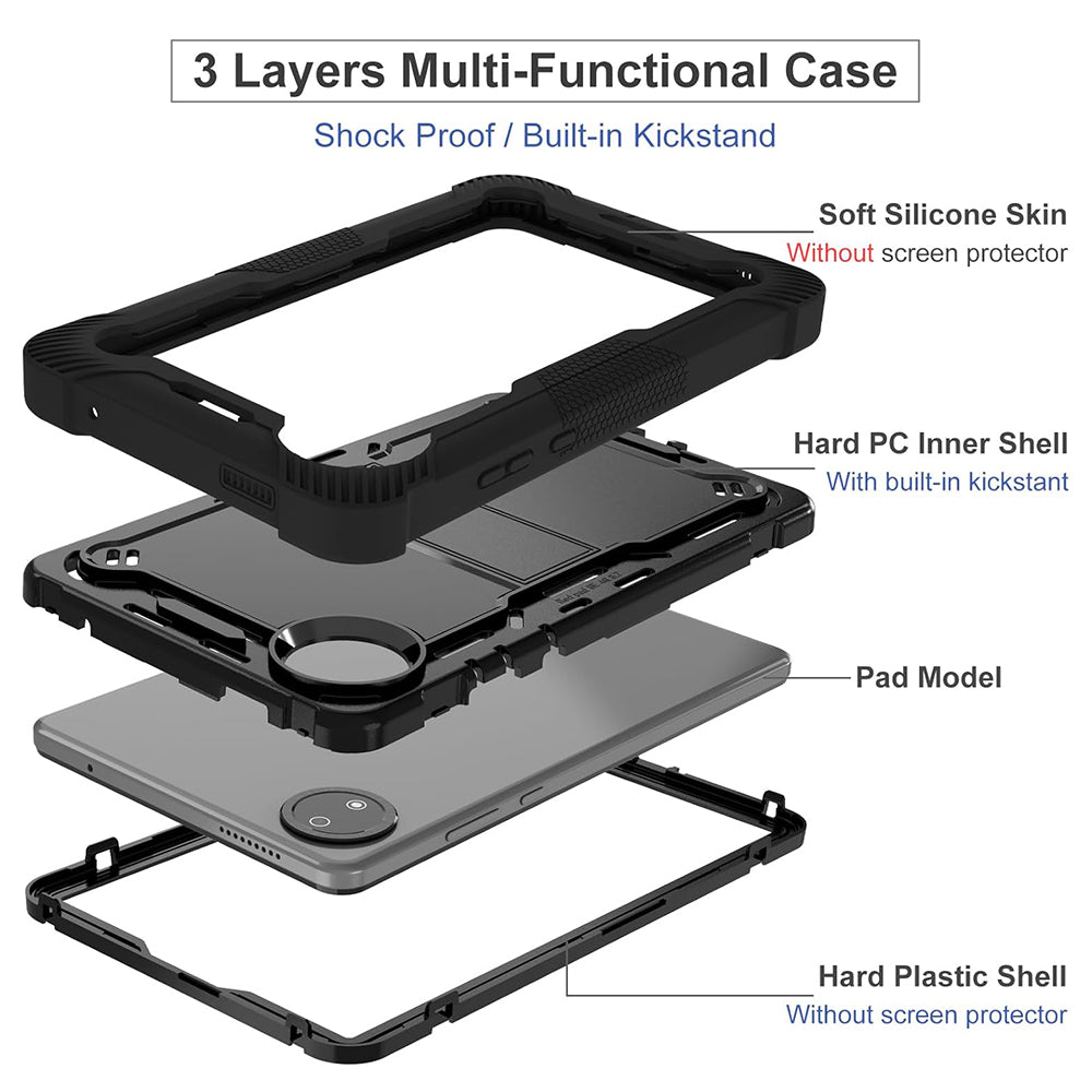 Funda para Xiaomi Pad 7, Techsuit, Rugged TabShell, Negra