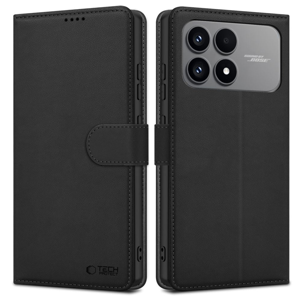 Funda para Xiaomi Poco F8 Pro, Tech-Protect, Wallet, Negra