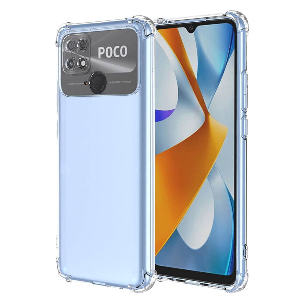 Funda para Xiaomi Poco C40, Techsuit, Antigolpes Transparente, Transparente