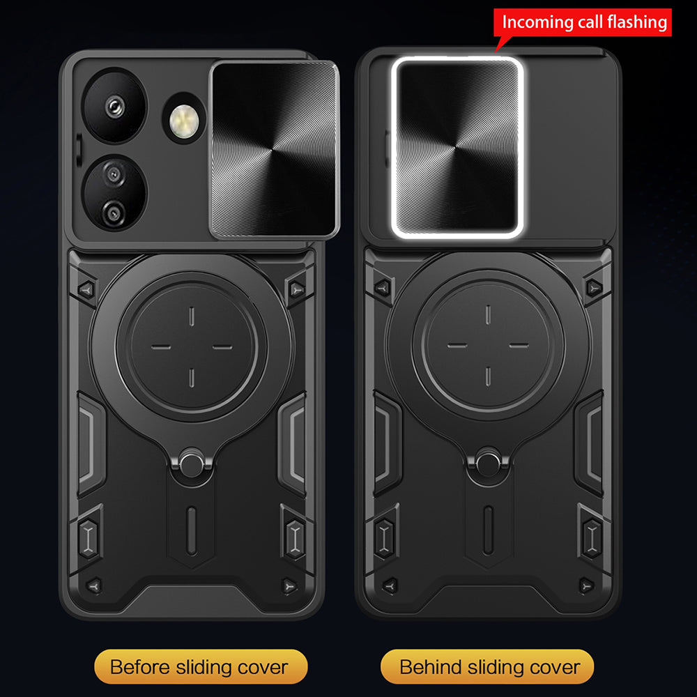 Funda para Xiaomi Poco C65 / Redmi 13C, Techsuit, CamGuard Pro, Negra