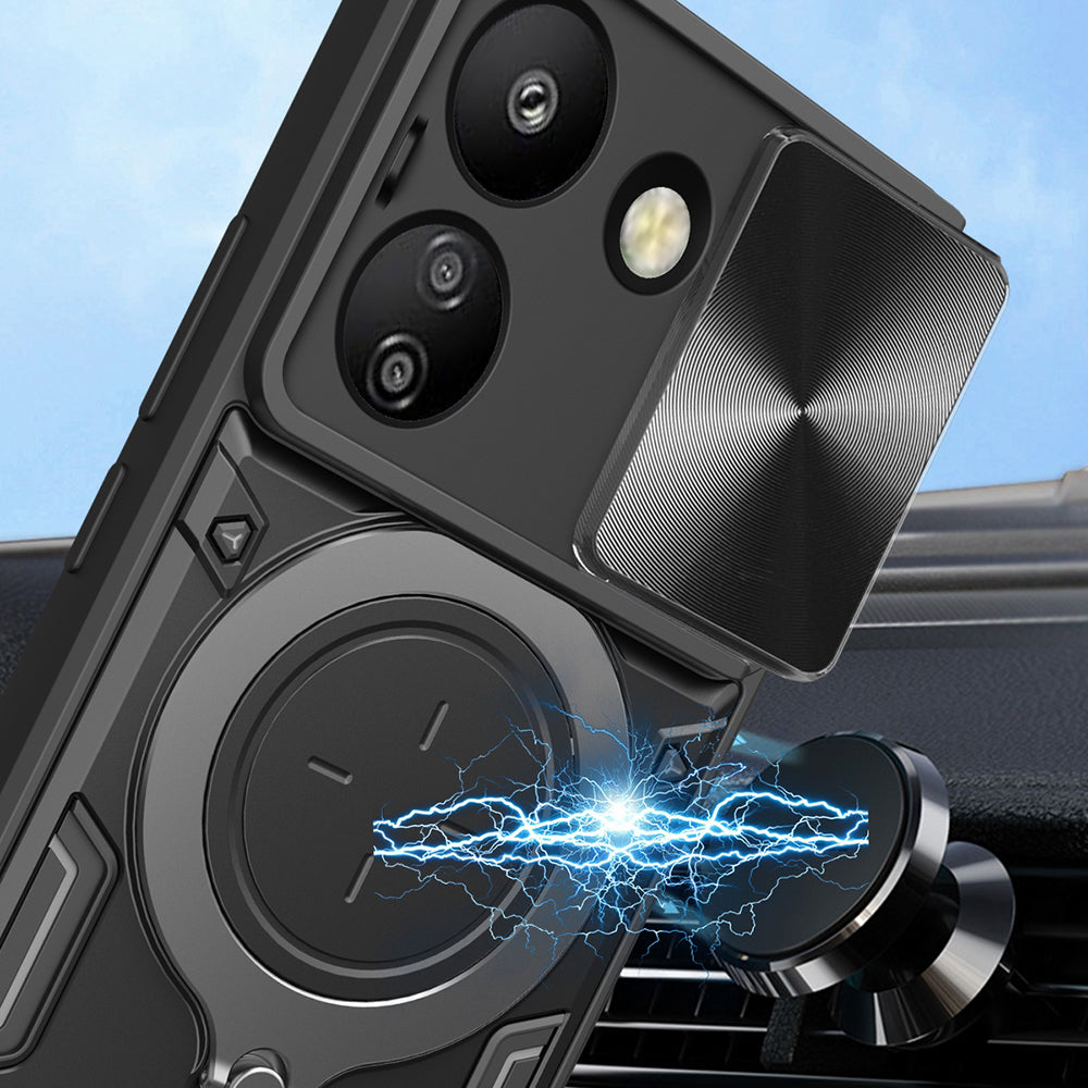 Funda para Xiaomi Poco C65 / Redmi 13C, Techsuit, CamGuard Pro, Negra