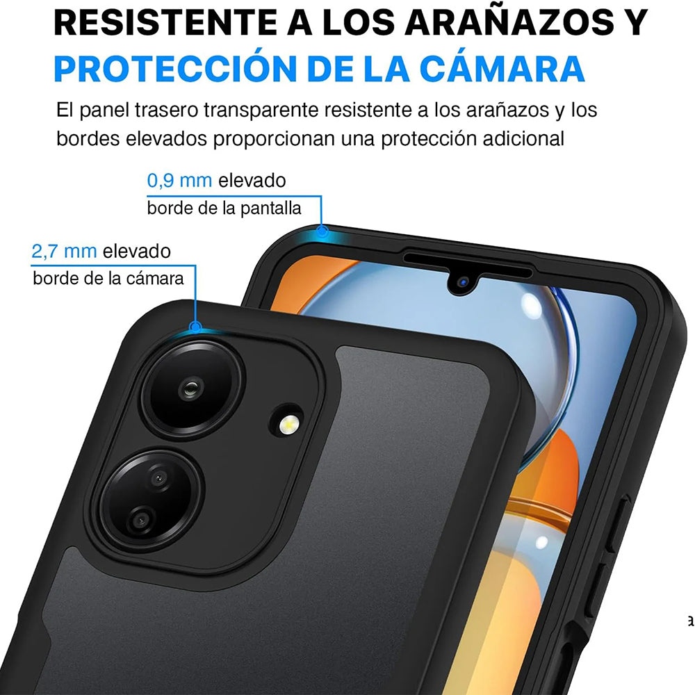 Funda para Xiaomi Poco C65 / Redmi 13C, Techsuit, ColorVerse 360, Negra
