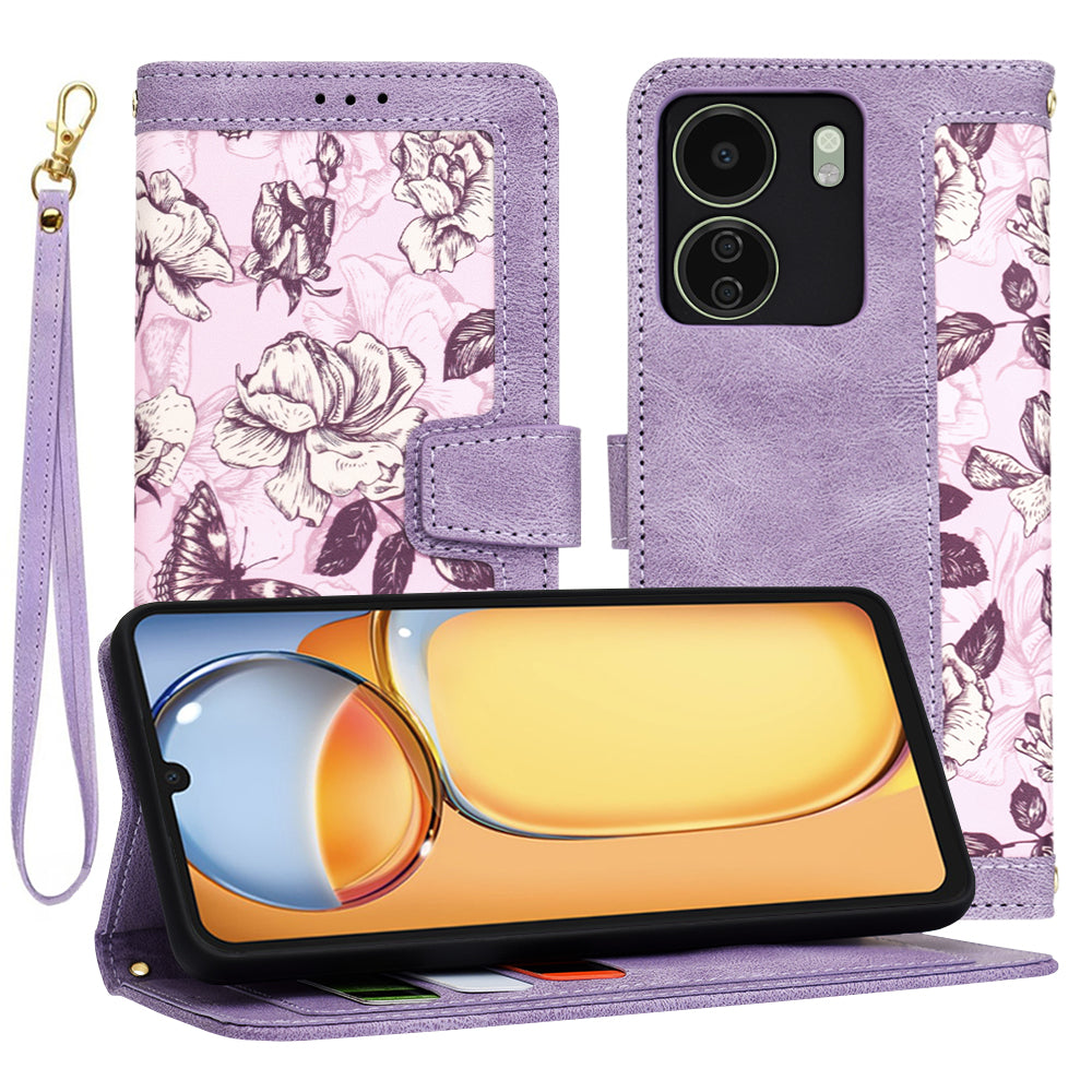 Funda para Xiaomi Poco C65 / Redmi 13C, Techsuit, FlipCraft, Morado