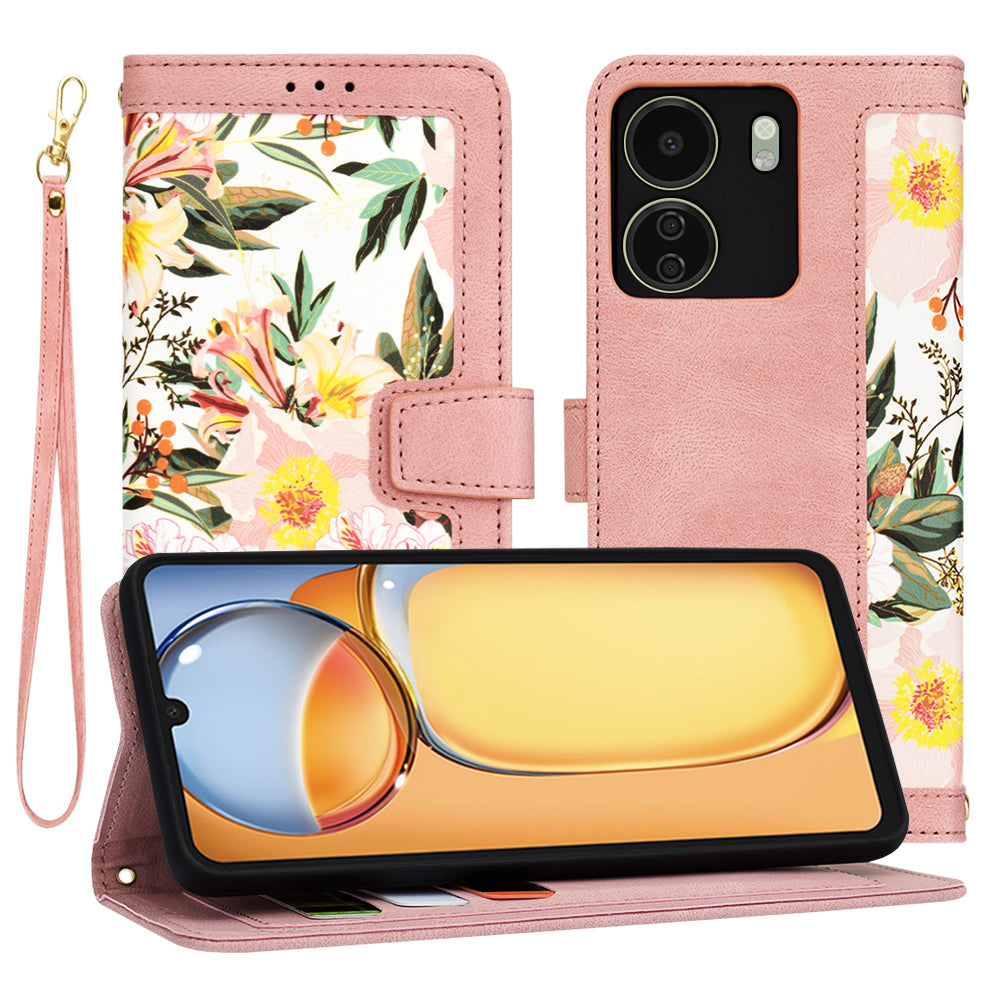 Funda para Xiaomi Poco C65 / Redmi 13C, Techsuit, FlipCraft, Rosa