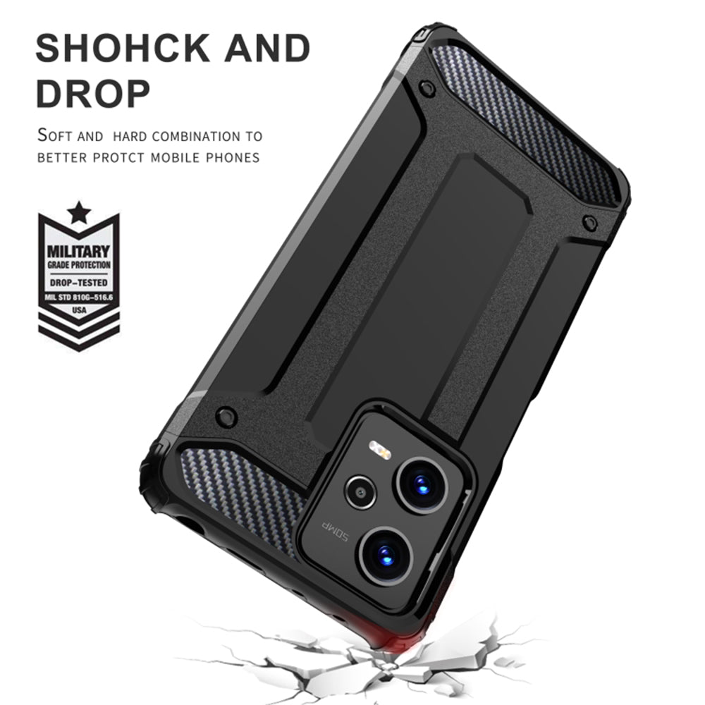 Funda para Xiaomi Poco C65 / Redmi 13C, Techsuit, Hybrid Armor, Negra