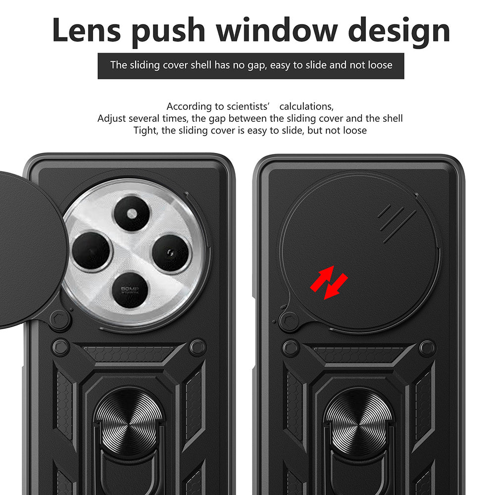 Funda para Xiaomi Poco C75 / Redmi 14C, Techsuit, CamShield, Negra