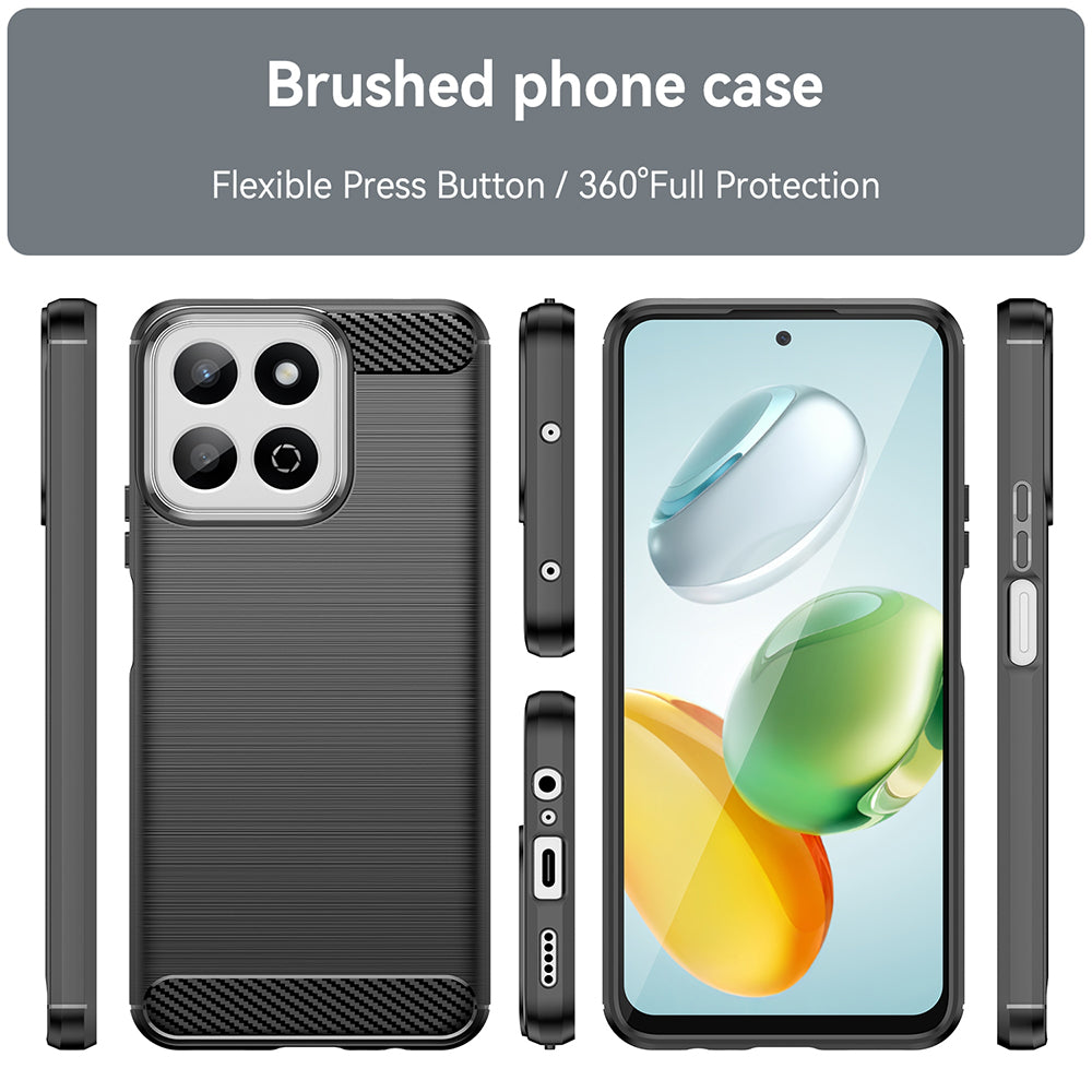 Funda para Xiaomi Poco C75 / Redmi 14C, Techsuit, Carbono, Azul