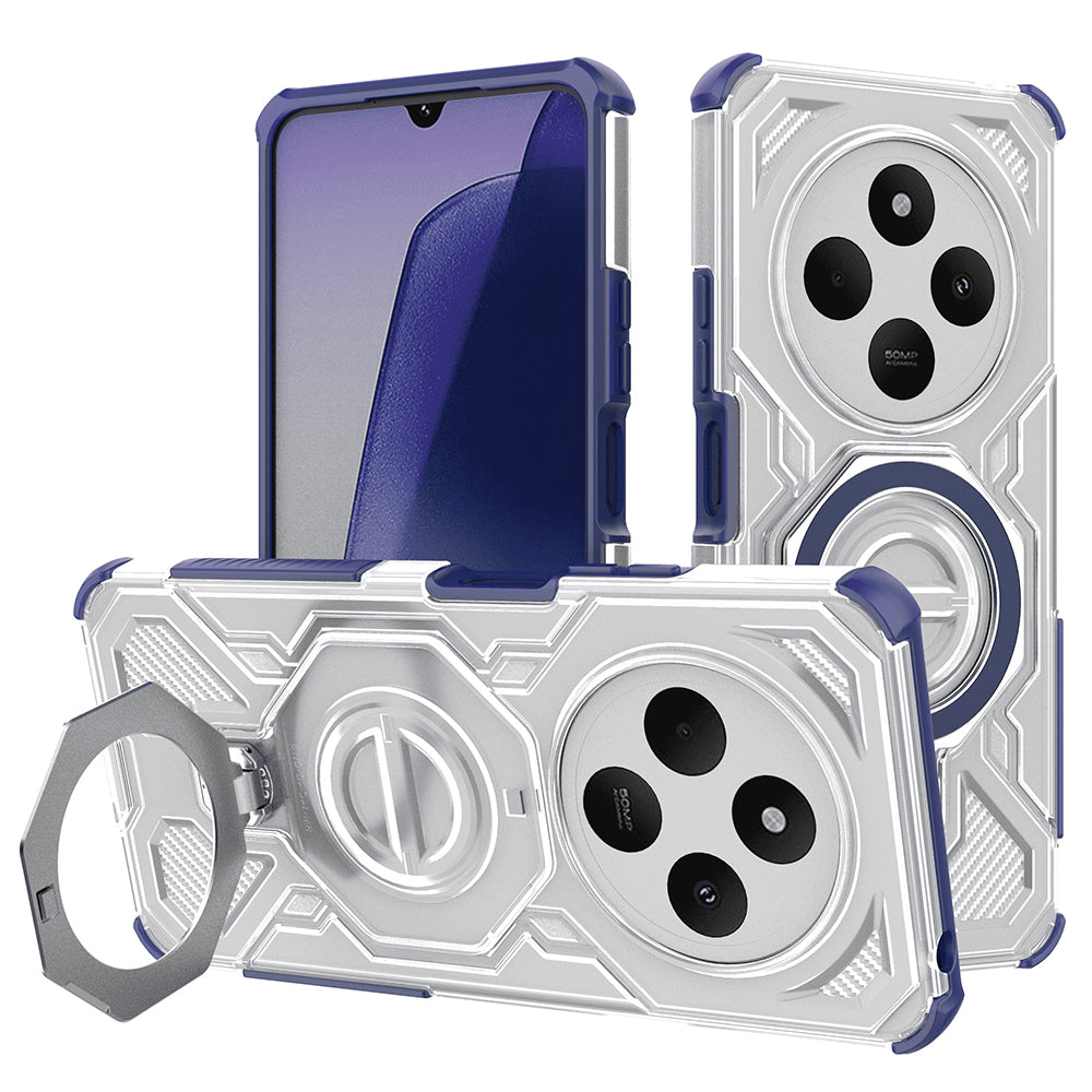 Funda para Xiaomi Poco C75 / Redmi 14C, Techsuit, Carbon Shield Pro, Azul