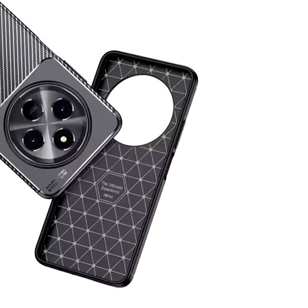 Funda para Xiaomi Poco C75 / Redmi 14C, Techsuit, Fibra de Carbon, Negra