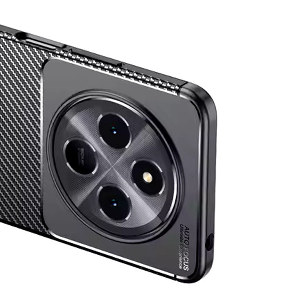 Funda para Xiaomi Poco C75 / Redmi 14C, Techsuit, Fibra de Carbon, Negra