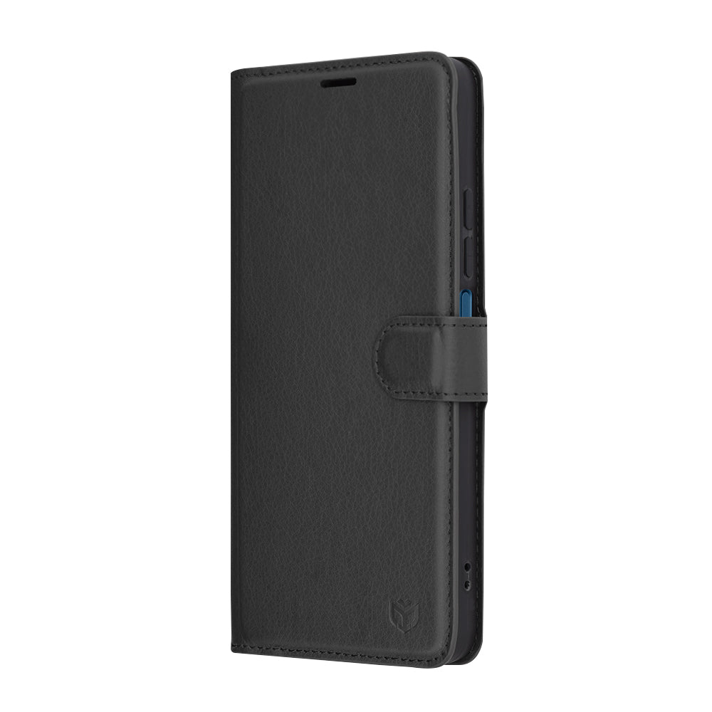 Funda para Xiaomi Poco C75 / Redmi 14C, Techsuit, Folio de cuero, Negra
