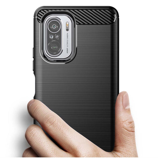 Funda para Xiaomi Poco F3 / Mi 11i, Techsuit, Carbono, Negra