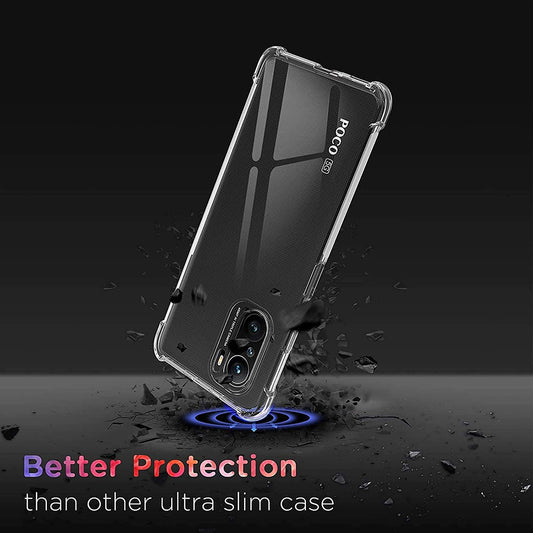 Funda para Xiaomi Poco F3 / Mi 11i, Techsuit, Transparente a prueba de golpes, Transparente