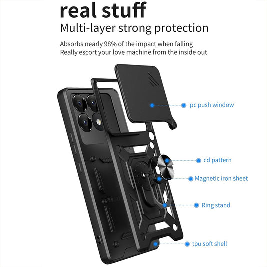 Funda para Xiaomi Poco F6 Pro, Techsuit, CamShield, Verde