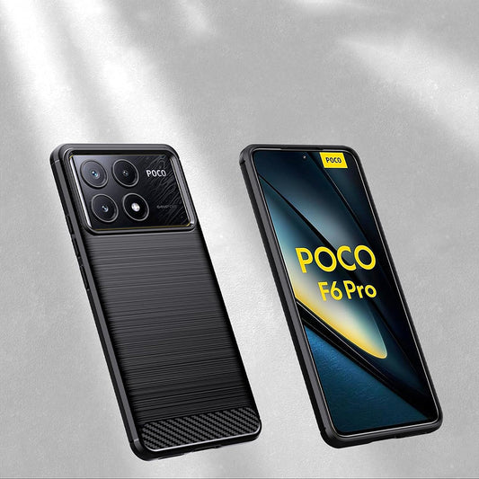 Funda para Xiaomi Poco F6 Pro, Techsuit, Carbono, Negra