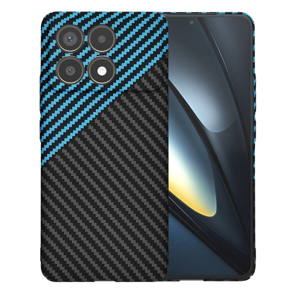 Funda para Xiaomi Poco F6 Pro, Techsuit, Carbonite FiberShell, Negra Bleu