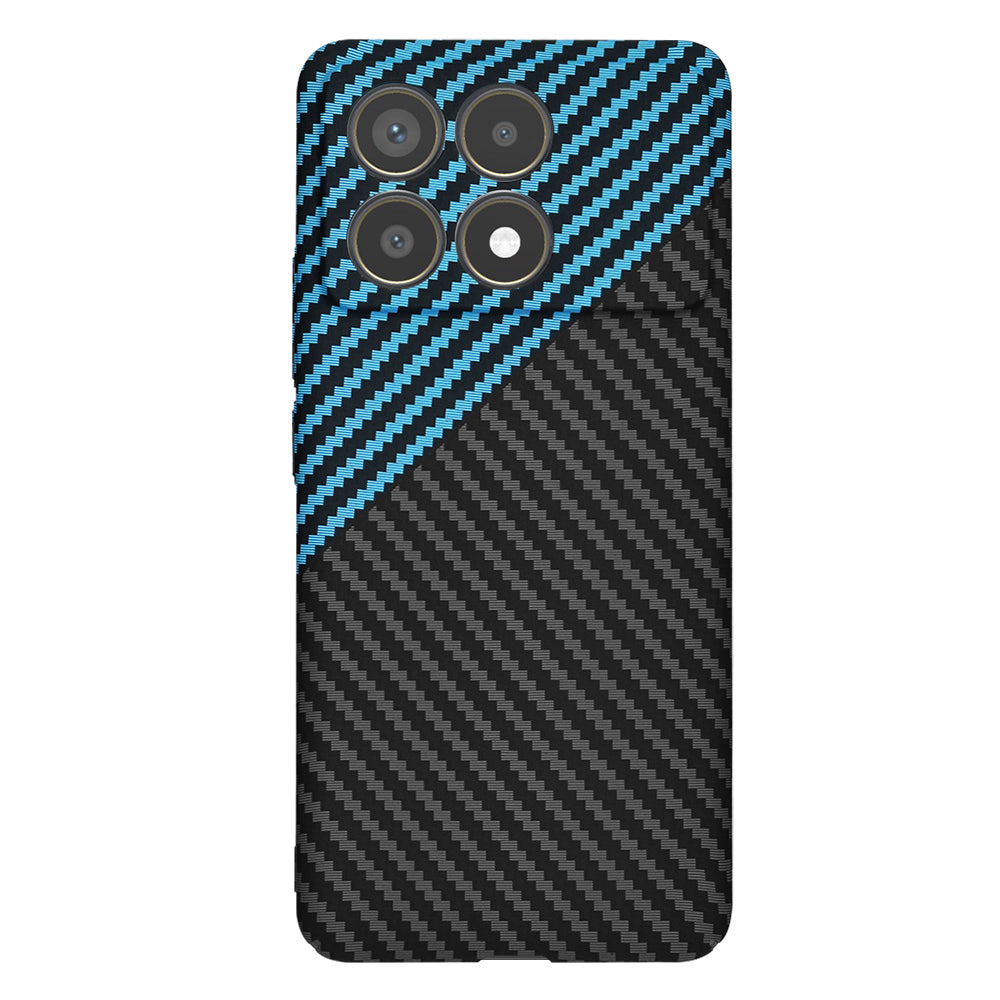 Funda para Xiaomi Poco F6 Pro, Techsuit, Carbonite FiberShell, Negra Bleu