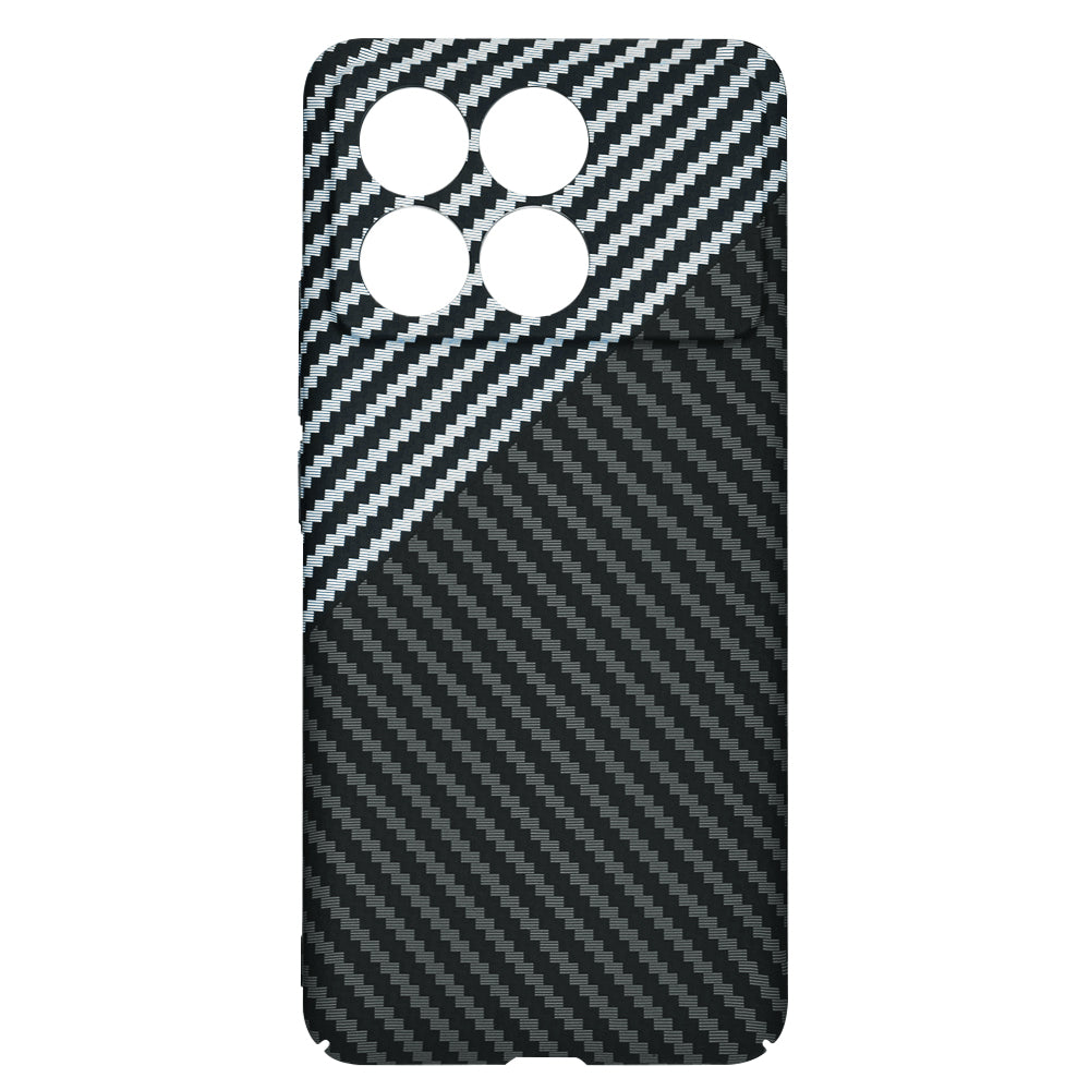 Funda para Xiaomi Poco F6 Pro, Techsuit, Carbonite FiberShell, Negra Gris