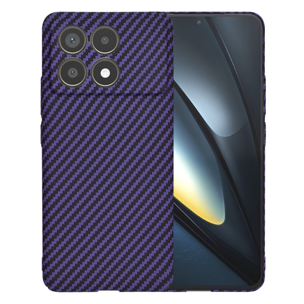 Funda para Xiaomi Poco F6 Pro, Techsuit, Carbonite FiberShell, Morado