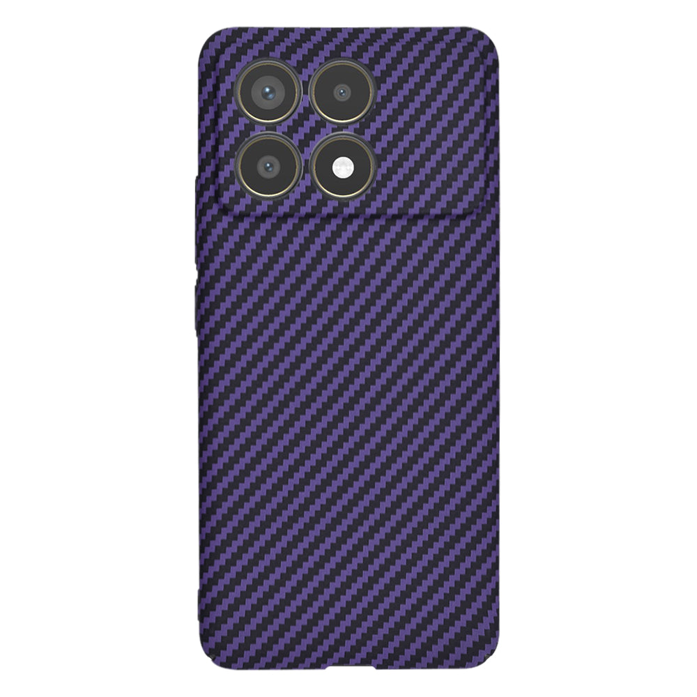 Funda para Xiaomi Poco F6 Pro, Techsuit, Carbonite FiberShell, Morado