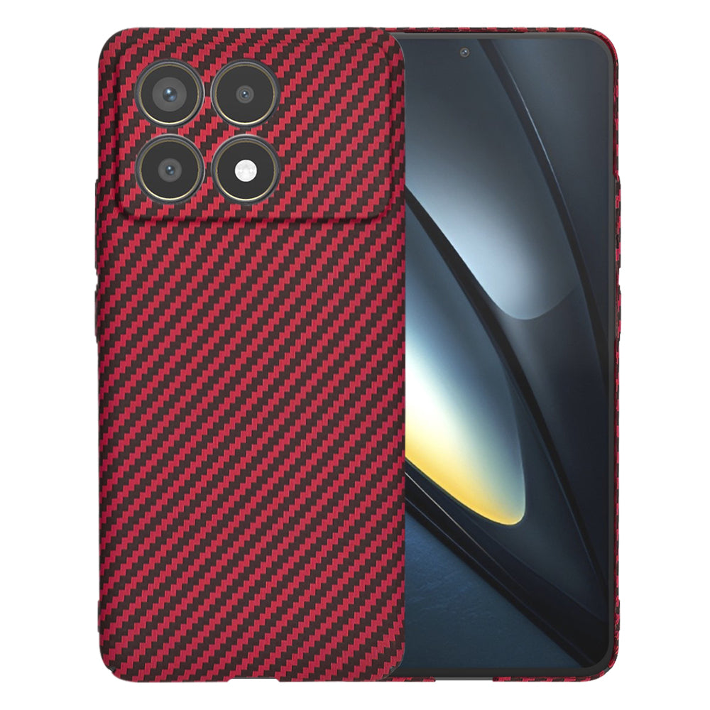 Funda para Xiaomi Poco F6 Pro, Techsuit, Carbonite FiberShell, Roja