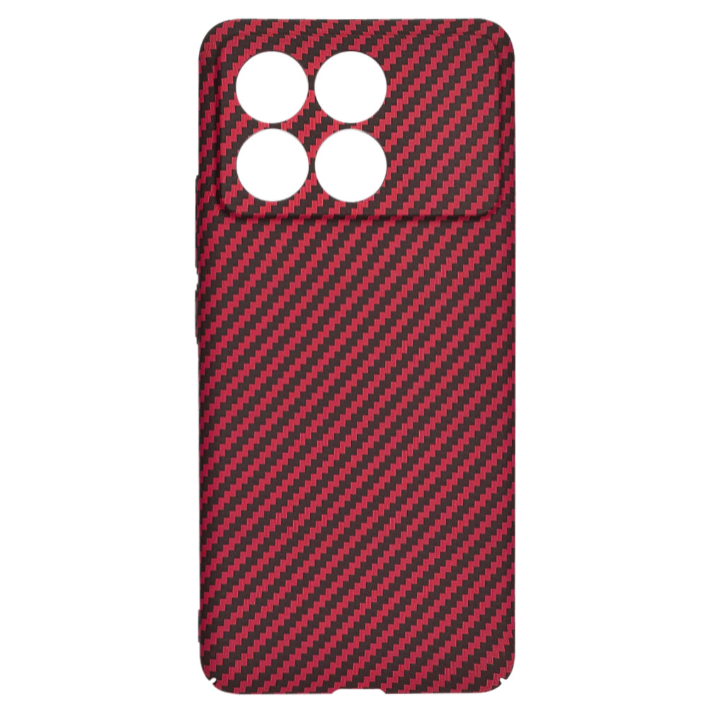 Funda para Xiaomi Poco F6 Pro, Techsuit, Carbonite FiberShell, Roja