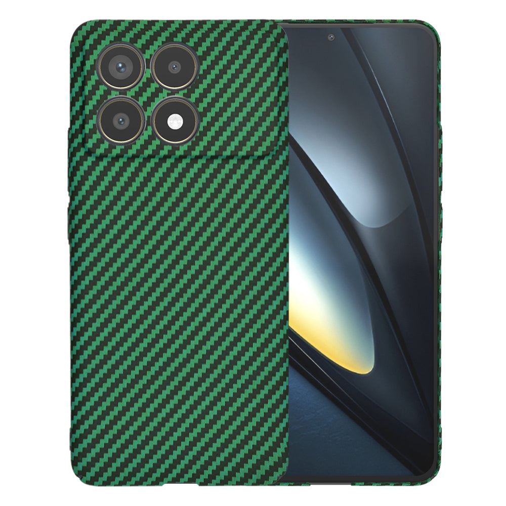 Funda para Xiaomi Poco F6 Pro, Techsuit, Carbonite FiberShell, Verde