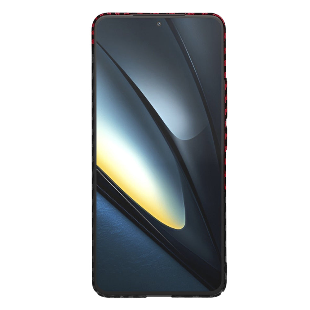 Funda para Xiaomi Poco F6 Pro, Techsuit, Carbonite FiberShell, Negra Roja