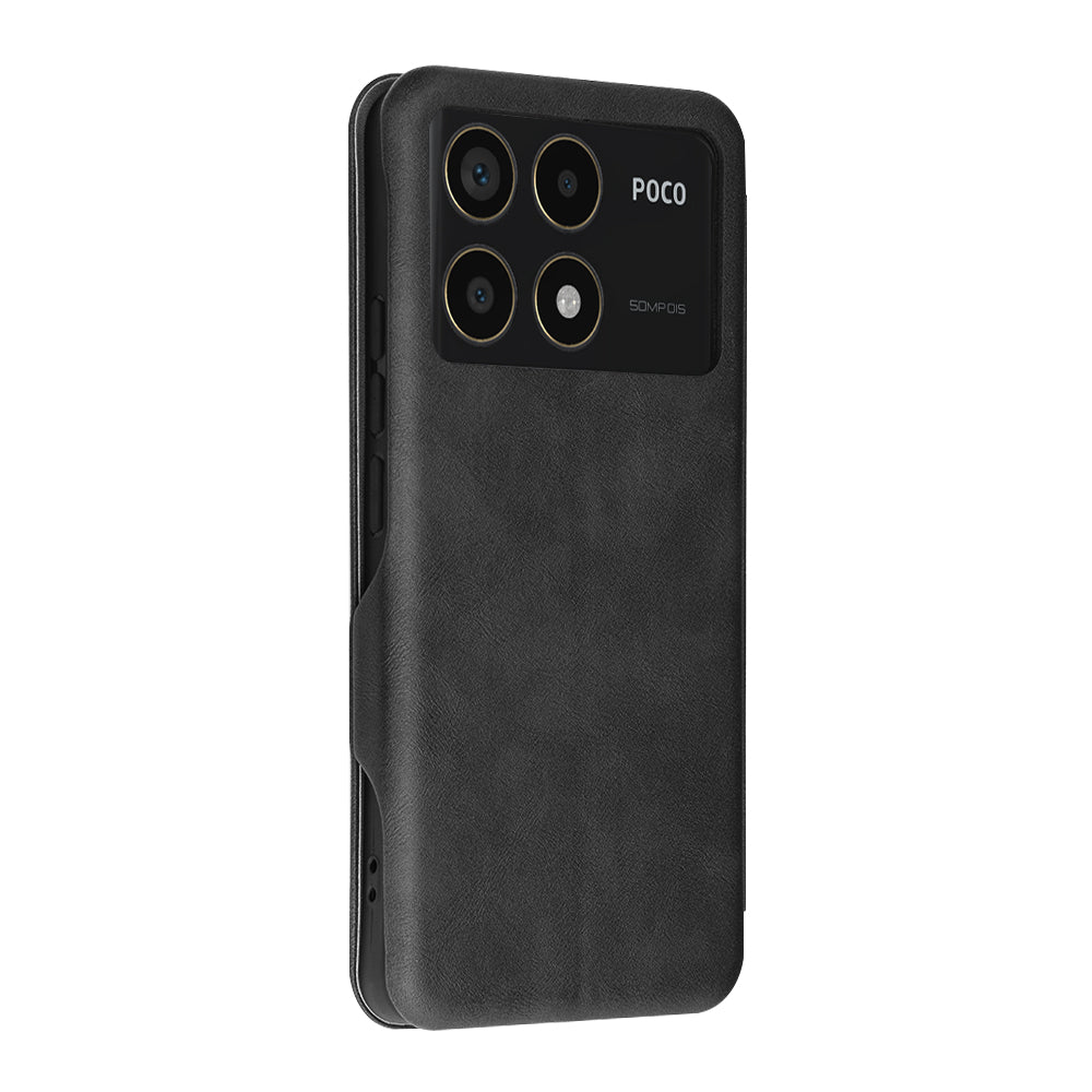 Funda para Xiaomi Poco F6 Pro, Techsuit, Safe Wallet Plus, Negra