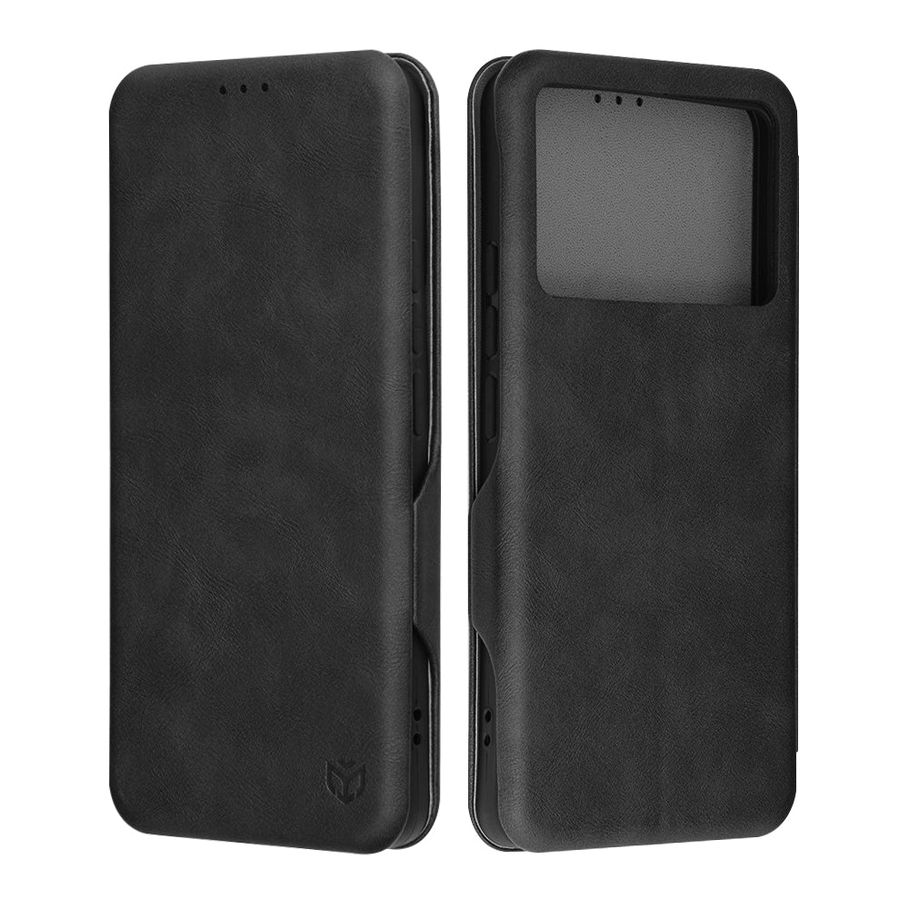 Funda para Xiaomi Poco F6 Pro, Techsuit, Safe Wallet Plus, Negra
