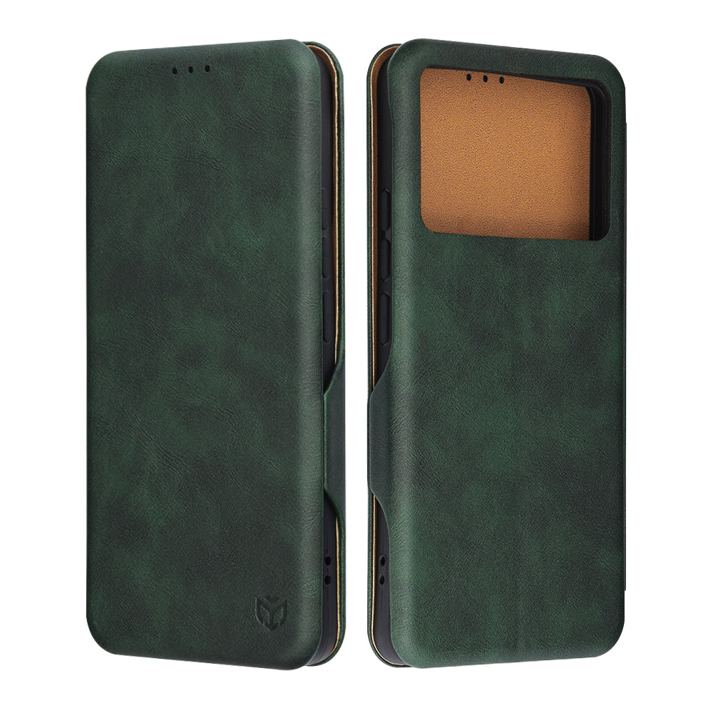 Funda para Xiaomi Poco F6 Pro, Techsuit, Safe Wallet Plus, Verde