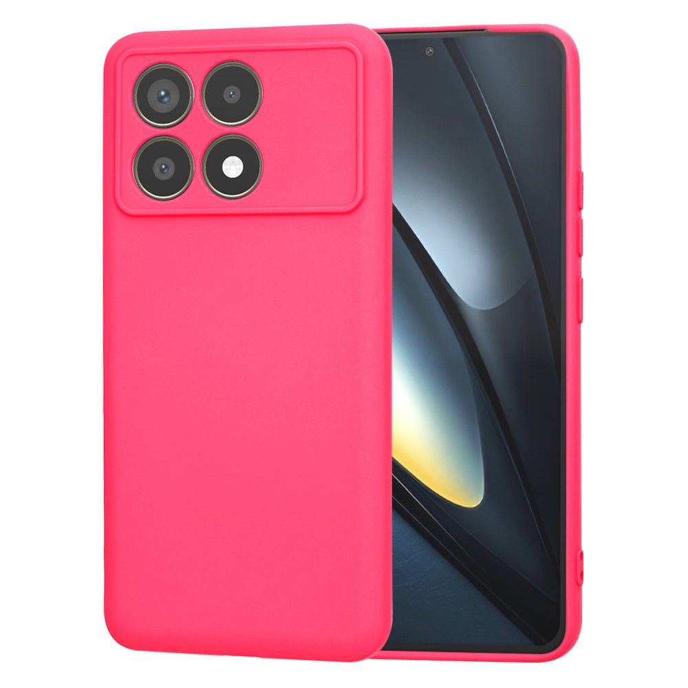 Funda para Xiaomi Poco F6 Pro, Techsuit, SoftFlex, Rosa Oscuro