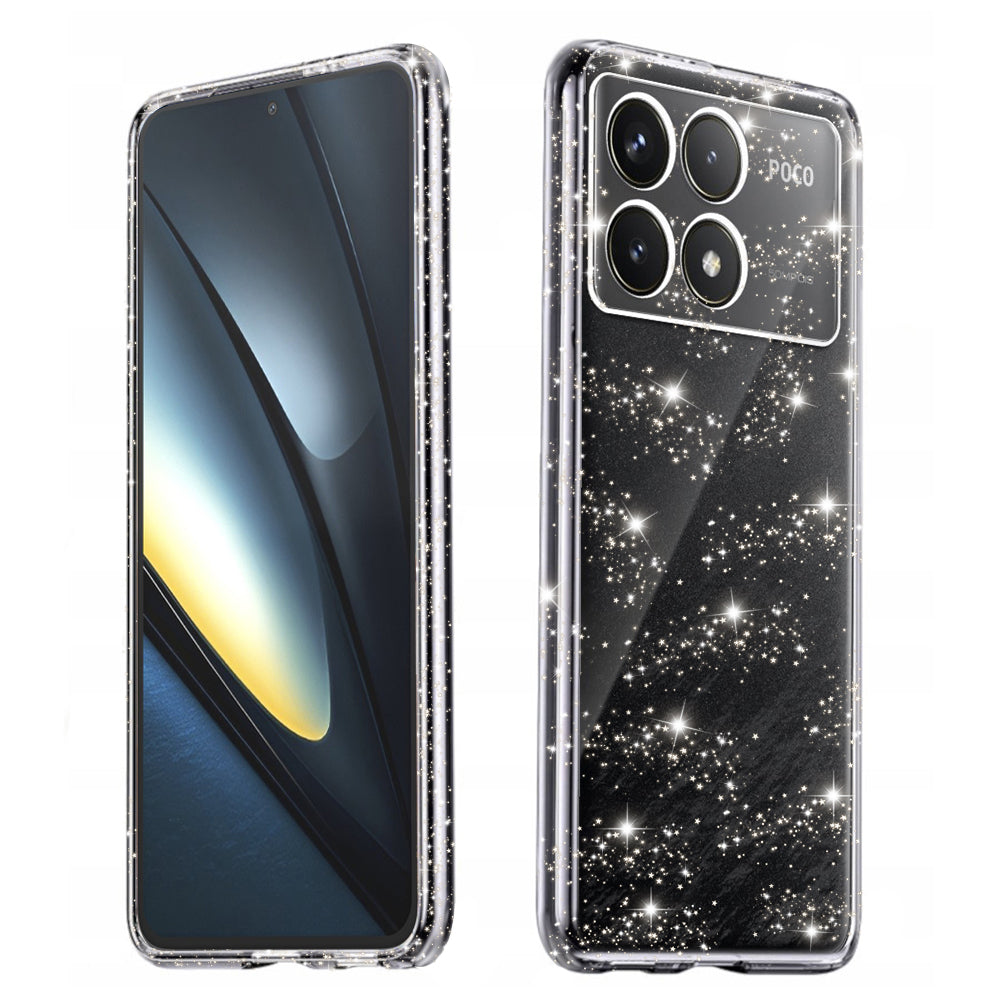 Funda para Xiaomi Poco F6 Pro, Techsuit, SparkleSkin, Transparente