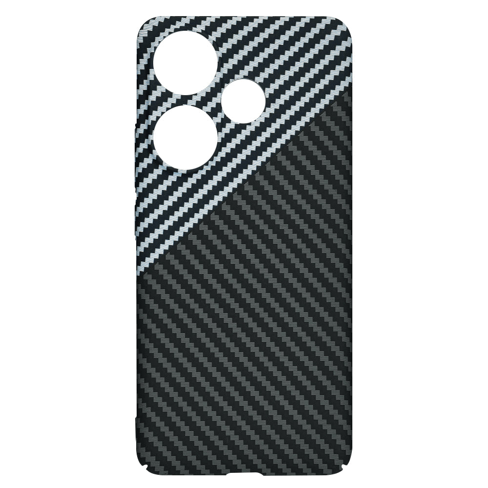 Funda para Xiaomi Poco F6, Techsuit, Carbonite FiberShell, Negra Gris