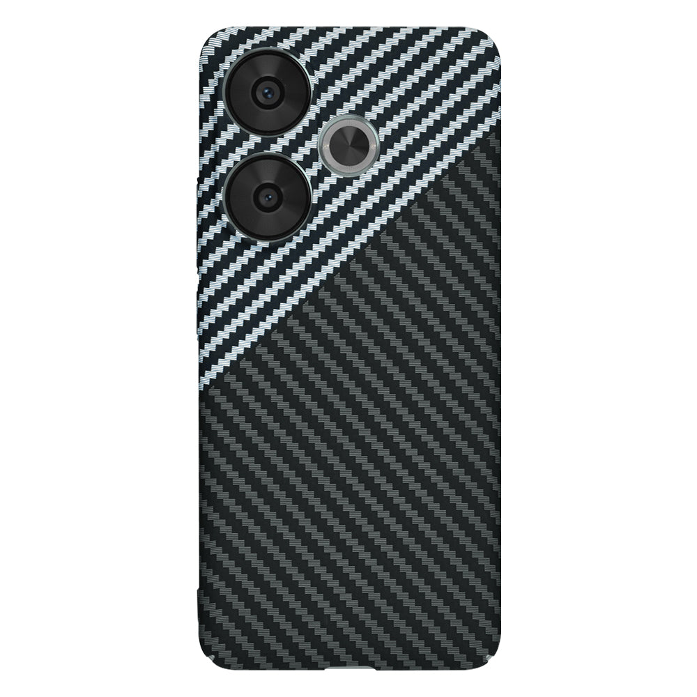 Funda para Xiaomi Poco F6, Techsuit, Carbonite FiberShell, Negra Gris