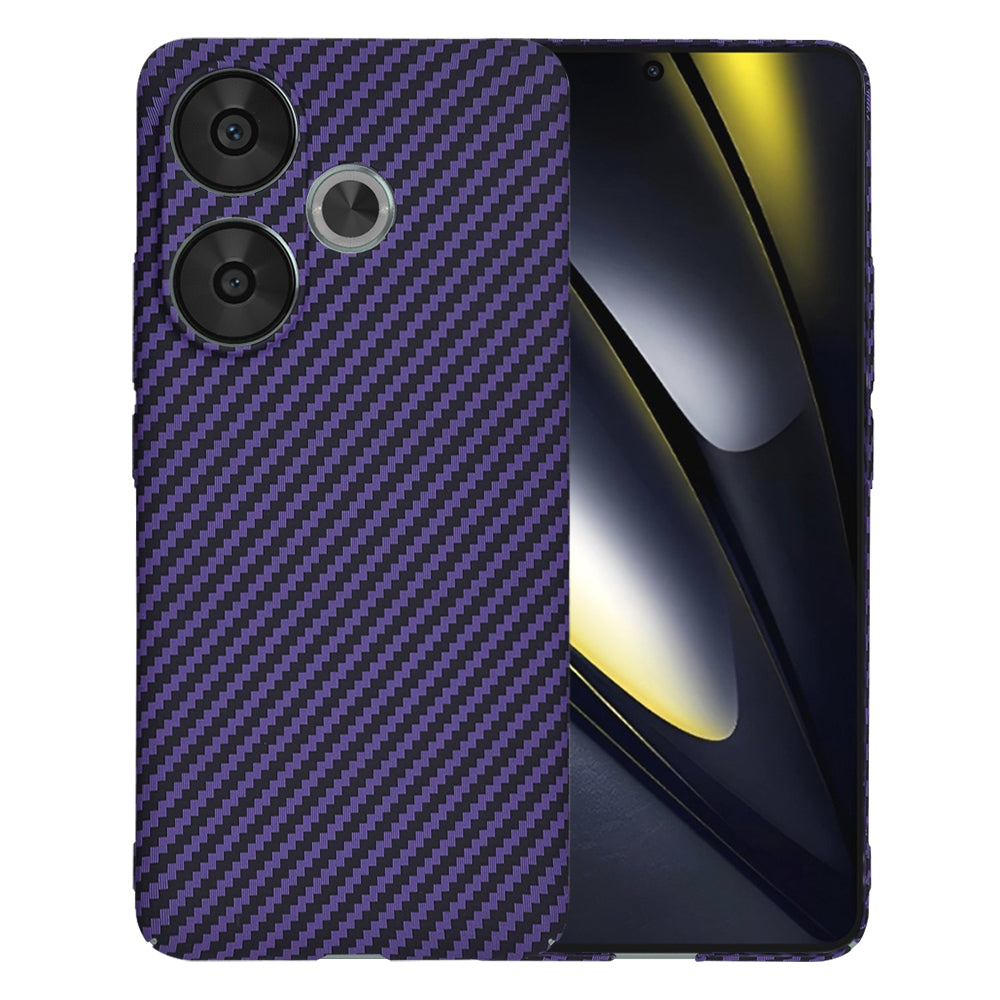 Funda para Xiaomi Poco F6, Techsuit, Carbonite FiberShell, Morado